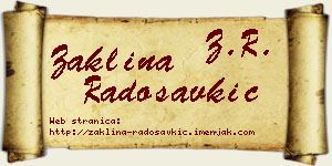Žaklina Radosavkić vizit kartica